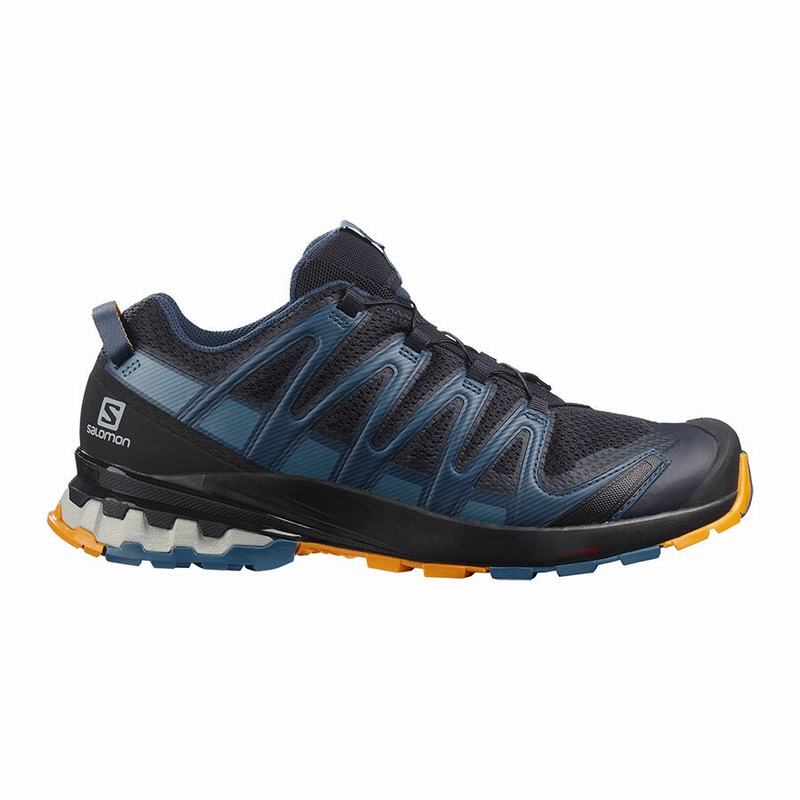 SALOMON XA PRO 3D V8 Philippines - Men's Hiking Shoes - Navy/Blue | 867410-YJL